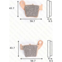 disk brake pads MCB 730 RSI not homologated