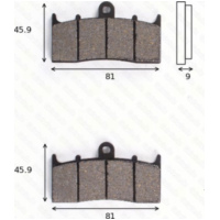 disk brake pads MCB 736 SV ABE approved