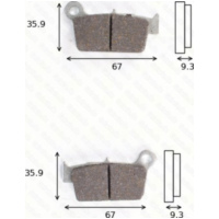 disk brake pads MCB 739 RSI not homologated