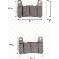 Bremsklötze Scheibenbremsbeläge MCB 752 CRQ ECE R90 homologiert