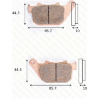 disk brake pads MCB 754SH ABE approved