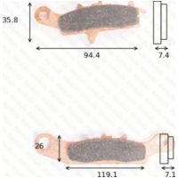 disk brake pads MCB 758RSI ABE approved