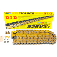 chain X-ring reinforced VX3, 525, 108, G&B with rivet lock / usable up to 96kW (130HP) / up to 1000cc