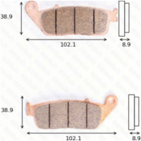 disc brake pad MCB 764 SH homologated