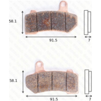 Bremsklötze Scheibenbremsbeläge MCB 781 SH mit ABE