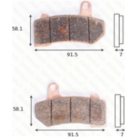 Bremsklötze Scheibenbremsbeläge MCB 781 SV mit ABE