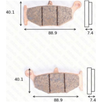 disc brake pad MCB 783 SH homologated