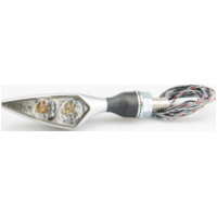 Blinkleuchte, Blinklicht Micro Rhombus DF hinten-links chrom seidenmatt