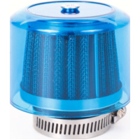 air filter Air-System metal gauze filter 35mm straight version blue shield