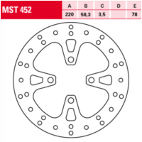 Bremsscheibe MST 452 für Honda NSC/LEAD/usw...