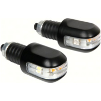 LED-Lenkerenden mit 12V LED Blink- u. Positionlicht, schwarz