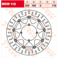 brake disc, floating MSW 112