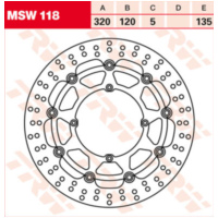 brake disc, floating MSW 118