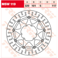 brake disc, floating MSW 119