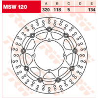 brake disc, floating MSW 120