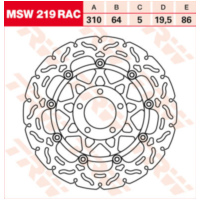 Bremsscheibe schwimmend Racing MSW 219 RAC