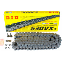 chain X-ring reinforced VX3 Black, 530, 112 with rivet lock / usable up to 110kW (150HP) / up to 1000cc