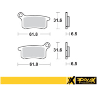 Bremsbeläge for KTM65SX '02-20 + KTM85SX '03-11