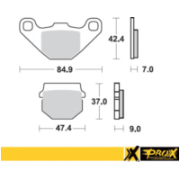 Bremsbeläge für KX80 '88-96 + RM80 '86-95