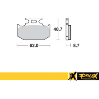 Bremsbeläge für KX125/250/500 '89-94 + RM125/250 '89-95