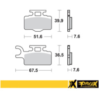 Bremsbeläge for KX65 '00-20 + RM65 '03-05