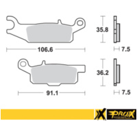 Bremsbeläge for YFM250R Raptor '08-13 (Right) + YFM700F