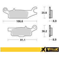 Bremsbeläge for YFM550/700F Grizzly '07-17 (Right)