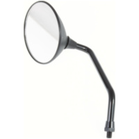 Mirror black left with black pin M10 right-threaded (single)