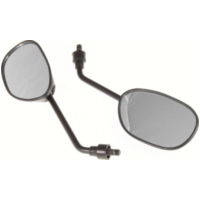 mirror, black right thread (pair)