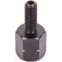 Mirror adapter black 8 mm right thread out - 10mm left thread inside