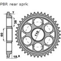 PBR Alu-Kettenrad harteloxiert rauchgrau 37Z 525T