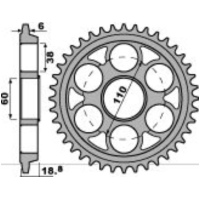 PBR rear sprocket hard anodized smoke grey 520 - 34T