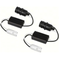 Adapter und Anschlusskabel zwischen OEM Stecker und T10 Sockel der LED Lampe