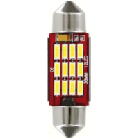 10-30V Mega-Led 12 - 12 SMD x 1 chip - (C5W) - 12x36 mm - SV8,5-8 - 1 pcs - D/Blister - White - Double polarity - Built-in resistor