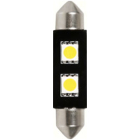 12V Hyper-Led 6 - 2 SMD x 3 chips - 10x42 mm - SV8,5-8 - 1 pcs - Box - White - Double polarity - Built-in resistor