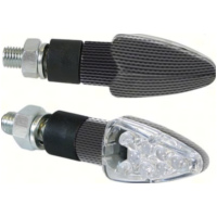 Atom, mini corner lights - 12V LED - carbon design - homologated