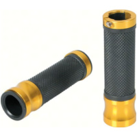 "Metal Grips" handle bar grips - gold design