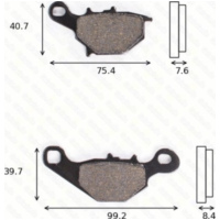 Bremsklötze Scheibenbremsbeläge MCB 679 EC mit ABE