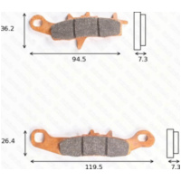 Bremsklötze Scheibenbremsbeläge MCB 697 EC mit ABE