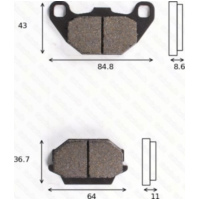 Disc brake pads MCB 712S SRM