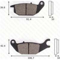 Bremsklötze Scheibenbremsbeläge MCB 738 mit ABE