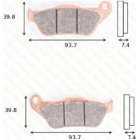 Bremsklötze Scheibenbremsbeläge MCB 786 mit ABE