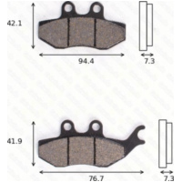 Bremsklötze Scheibenbremsbeläge MCB 796 mit ABE