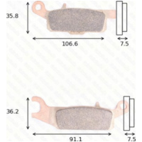 Bremsklötze Scheibenbremsbeläge MCB 801 SI