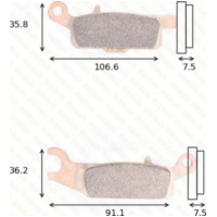 Bremsklötze Scheibenbremsbeläge MCB 802 SI