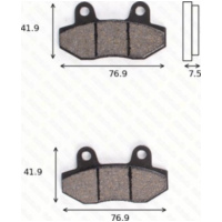 Disc brake pads MCB 822 SV homologated