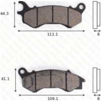 Bremsklötze Scheibenbremsbeläge MCB 833 mit ABE