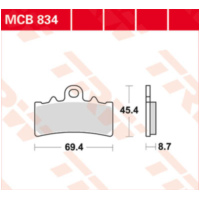 Disc brake pads MCB 834 for: KTM RC/DUKE 125-390 ccm BMW G 310 ccm