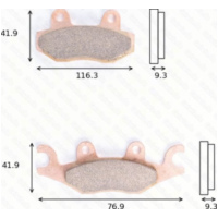 Bremsklötze Scheibenbremsbeläge MCB 836 SICECTEK und für: PGO Quad