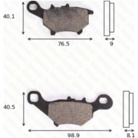 Bremsklötze Scheibenbremsbeläge MCB 838 mit ABE